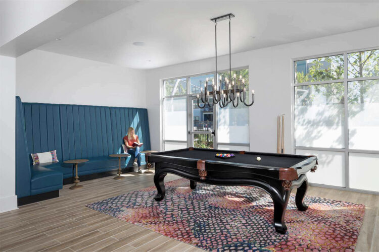 Interior lounge featuring a pool table
